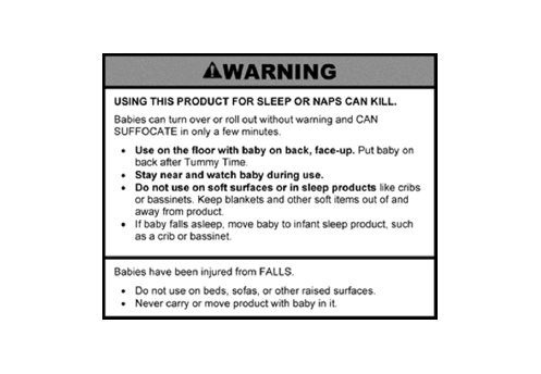 Infant support cushions for Product with tummy time